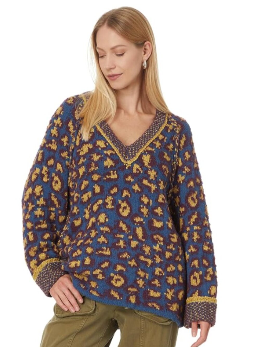 Free People Little Animal Oversized Cozy Sweater Women's size S